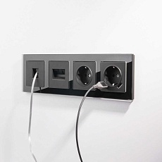 Рамка Werkel Favorit на 4 поста черный W0041108 4690389159954 1