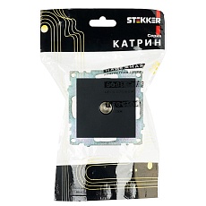 ТВ-розетка Stekker Катрин черный GLS00-7108-05 39614 4